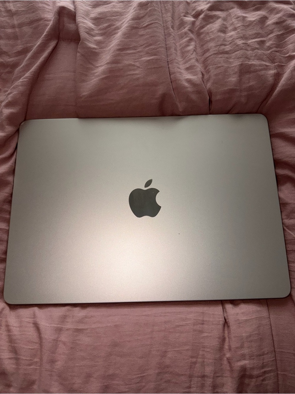 Apple MacBook Laptop in Silver with Dark Apple Logo